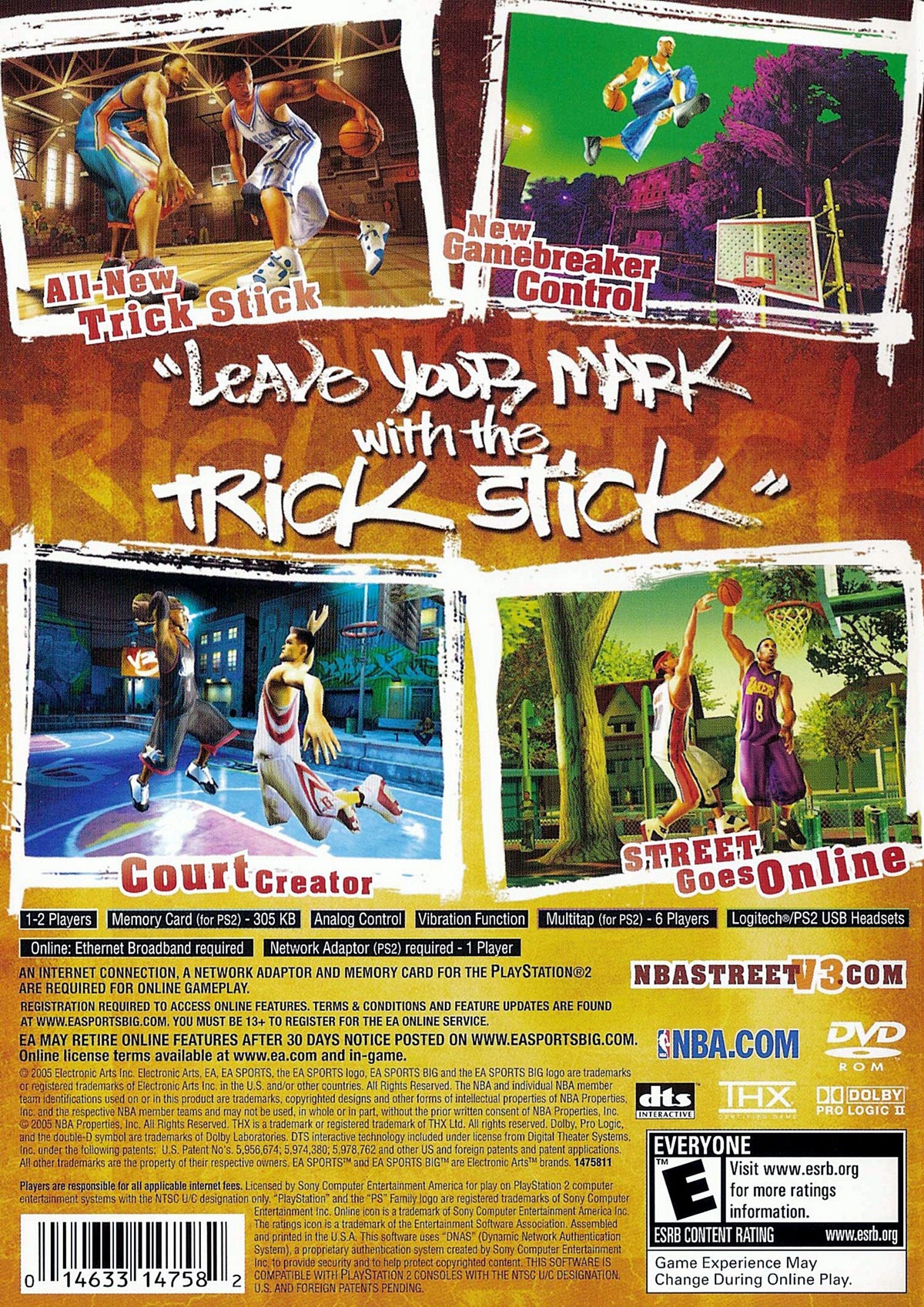 NBA Street V3 | PlayStation 2 | back cover 1 | Region: North America | Source: LaunchBox