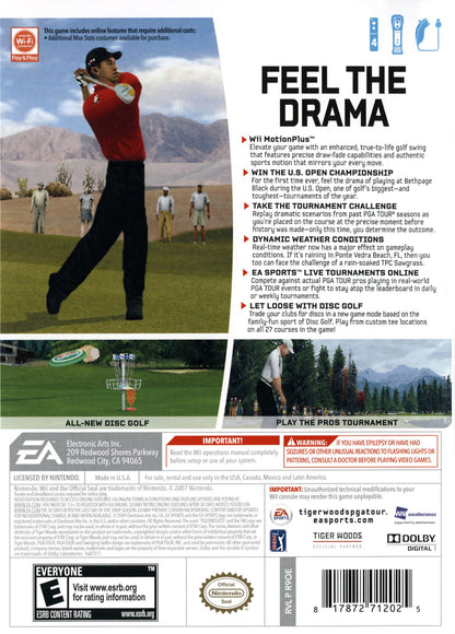 
Tiger Woods PGA Tour 10 | Wii | back cover 1 | Region: North America | Source: LaunchBox