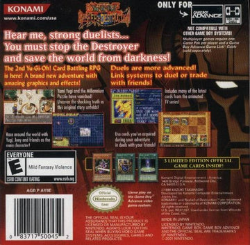 
Yu-Gi-Oh!: Reshef of Destruction | Game Boy Advance | back cover 1 | Region: North America | Source: LaunchBox