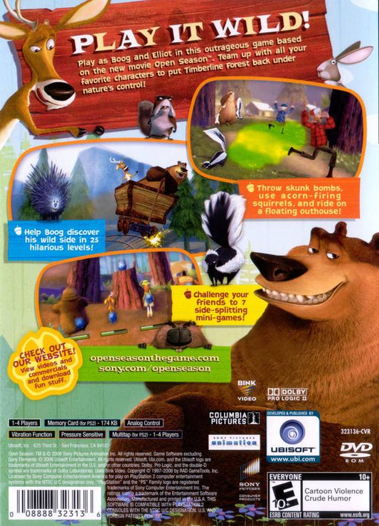 
Open Season | PlayStation 2 | back cover 1 | Region: North America | Source: LaunchBox