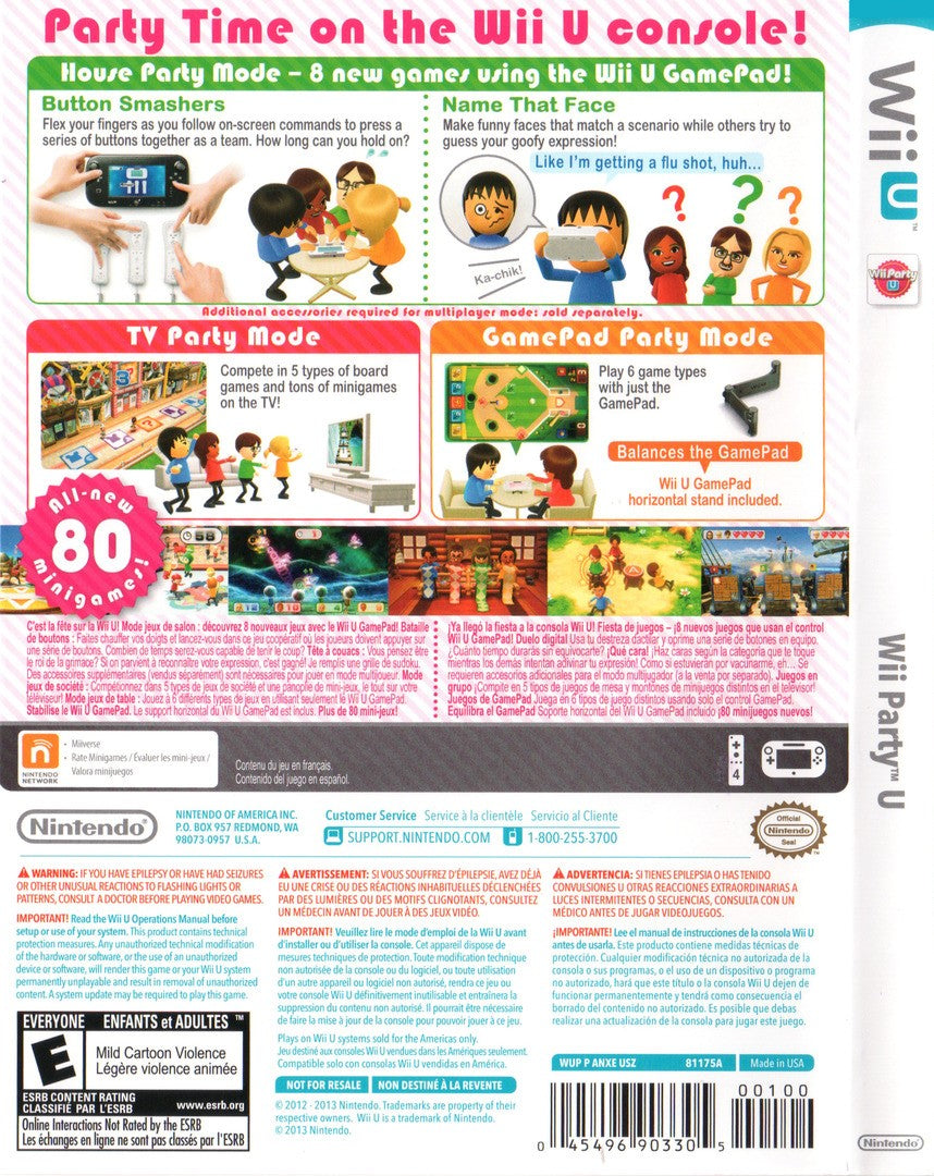 
Wii Party U | Wii U | back cover 1