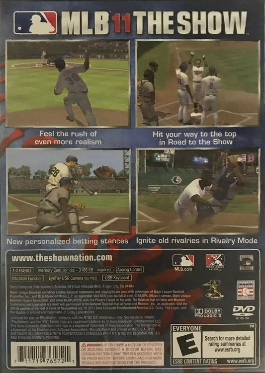 
MLB 11: The Show | PlayStation 2 | back cover 1