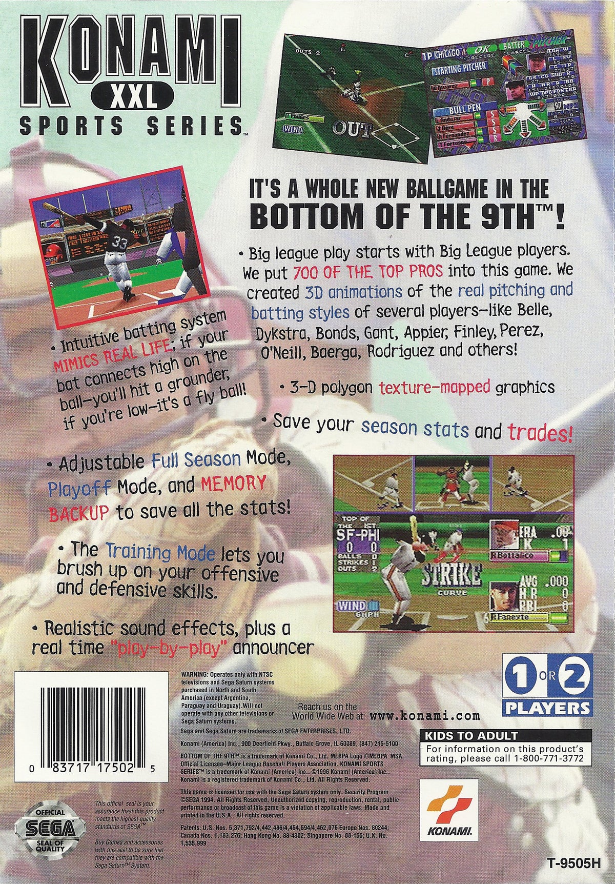 
Bottom of the 9th | Saturn | back cover 1