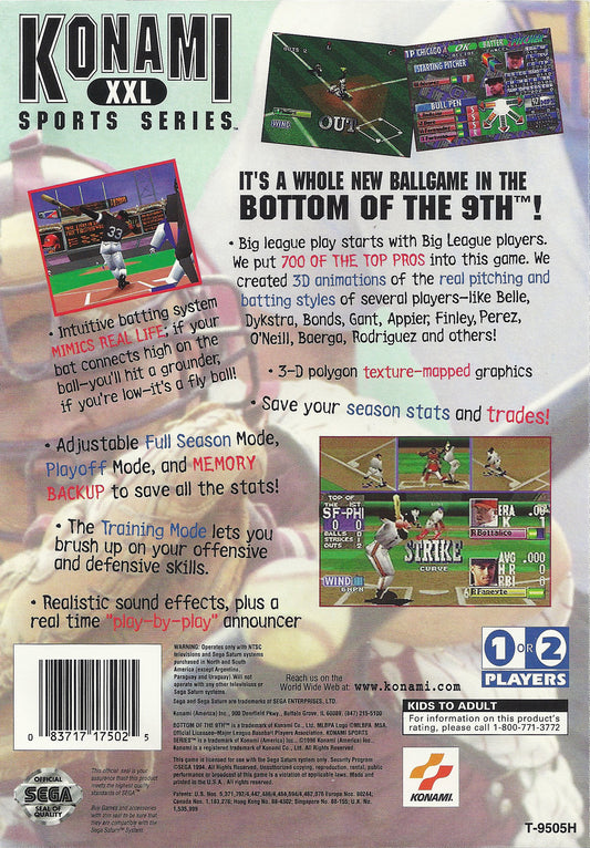 
Bottom of the 9th | Saturn | back cover 1