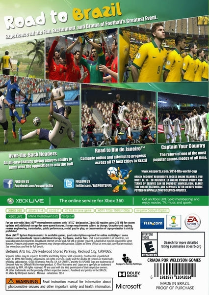 
2014 FIFA World Cup Brazil | Xbox 360 | back cover 1
