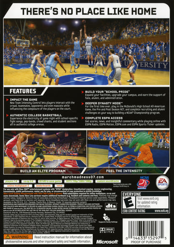 
NCAA March Madness 07 | Xbox 360 | back cover 1 | Region: North America | Source: LaunchBox