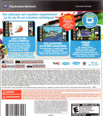 
uDraw Studio: Instant Artist | PlayStation 3 | back cover 1
