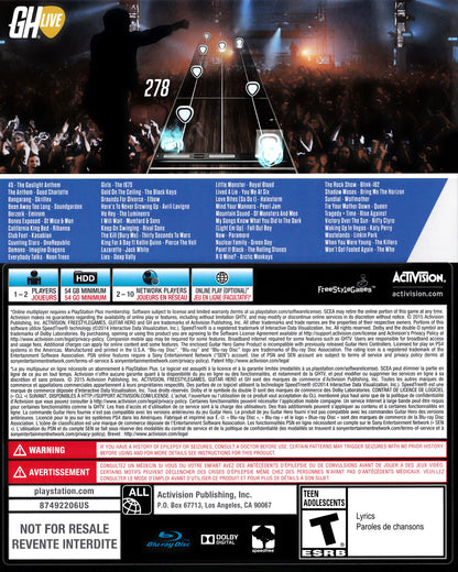 
Guitar Hero Live | PlayStation 4 | back cover 1