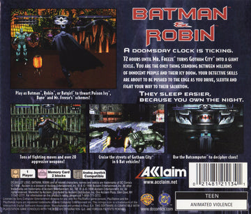 
Batman & Robin | PlayStation | back cover 1