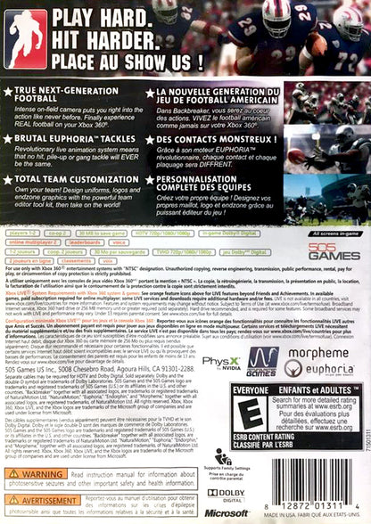 
Backbreaker | Xbox 360 | back cover 1 | Region: North America | Source: LaunchBox