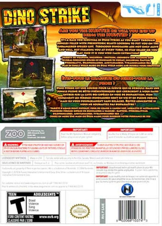 
Dino Strike | Wii | back cover 1