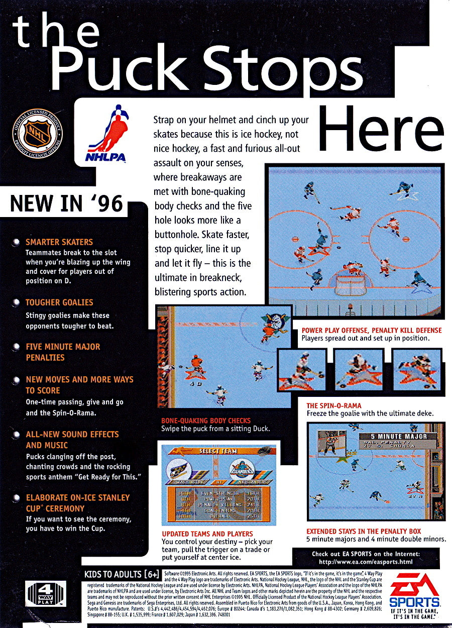 
NHL 96 | Genesis | back cover 1