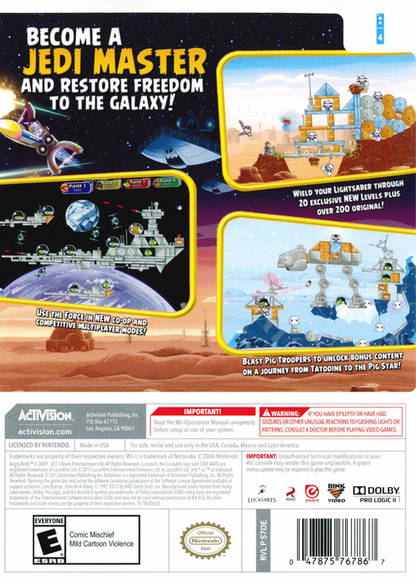 
Angry Birds: Star Wars | Wii | back cover 1