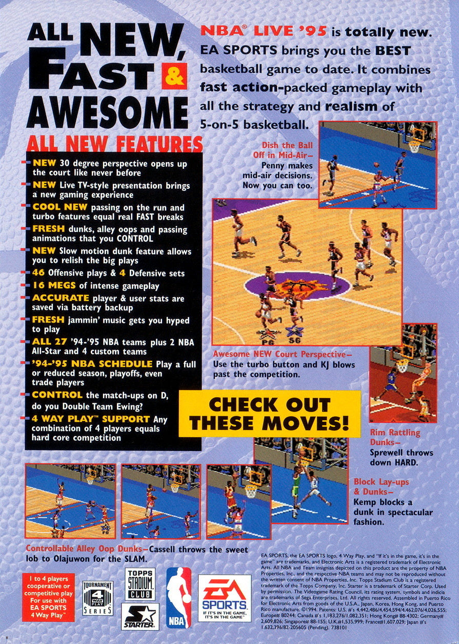
NBA Live 95 | Genesis | back cover 1