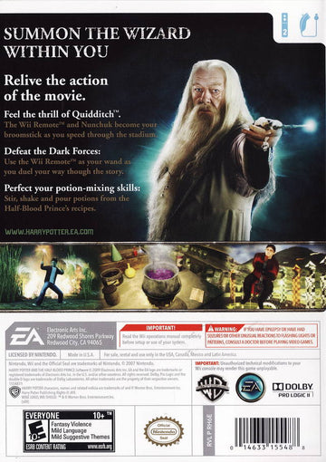 
Harry Potter and the Half-Blood Prince | Wii | back cover 1