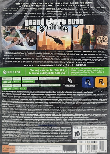 
Grand Theft Auto: San Andreas | Xbox 360 | back cover 1