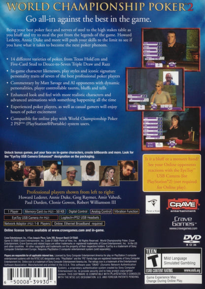 
World Championship Poker 2 (featuring Howard Lederer) | PlayStation 2 | back cover 1 | Region: North America | Source: LaunchBox