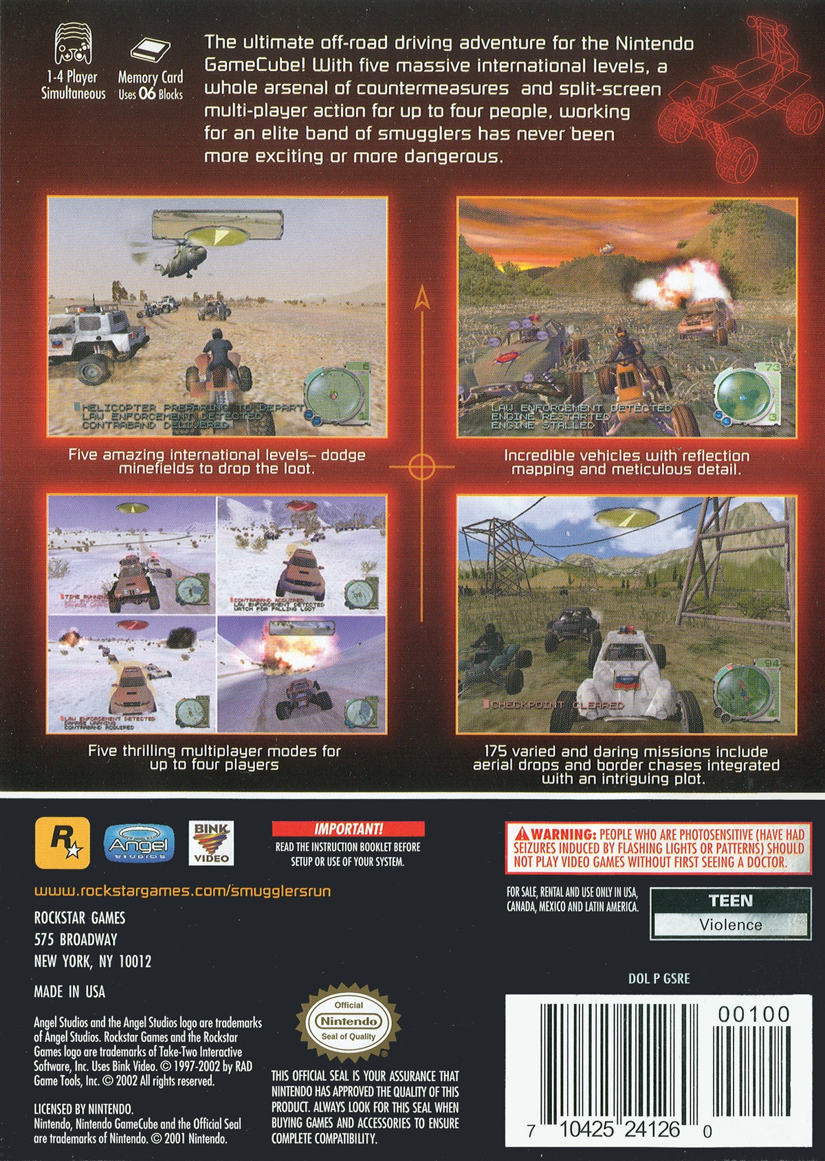 
Smuggler's Run: Warzones | GameCube | back cover 1