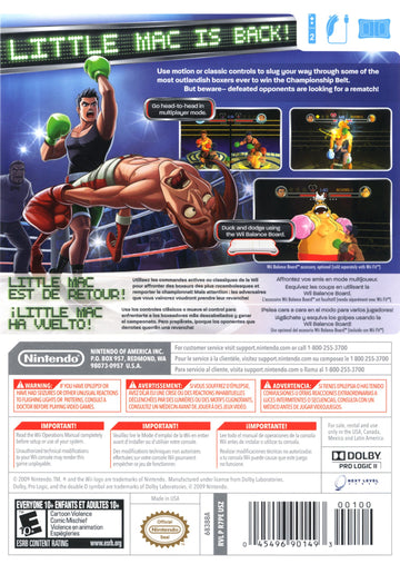 
Punch-Out!! | Wii | back cover 1 | Region: North America | Source: LaunchBox