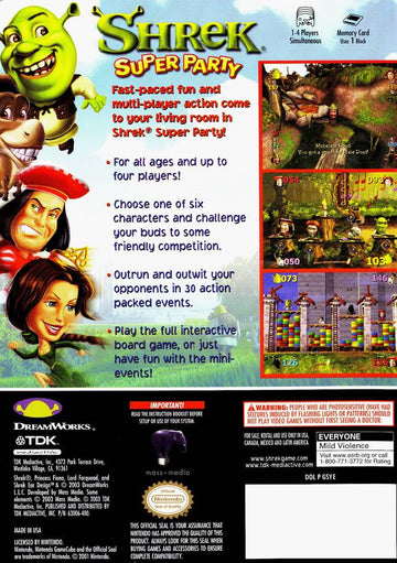
Shrek: Super Party | GameCube | back cover 1