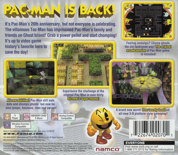 
Pac-Man World | PlayStation | back cover 1 | Region: North America | Source: LaunchBox