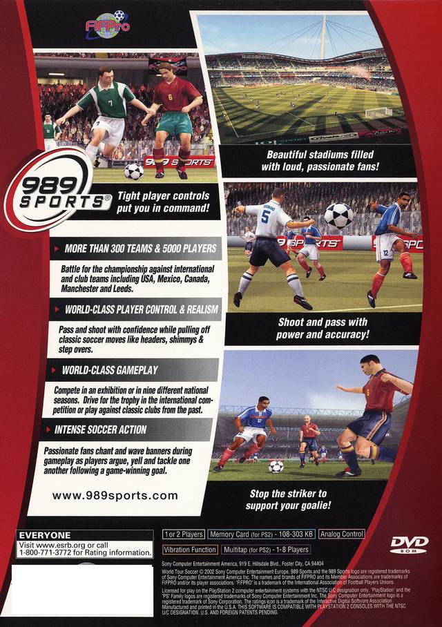 
World Tour Soccer 2002 | PlayStation 2 | back cover 1