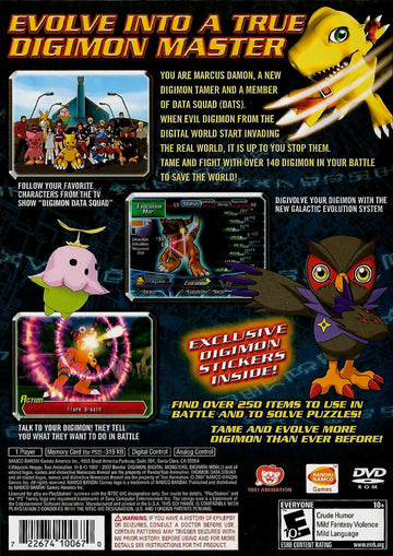 
Digimon World: Data Squad | PlayStation 2 | back cover 1