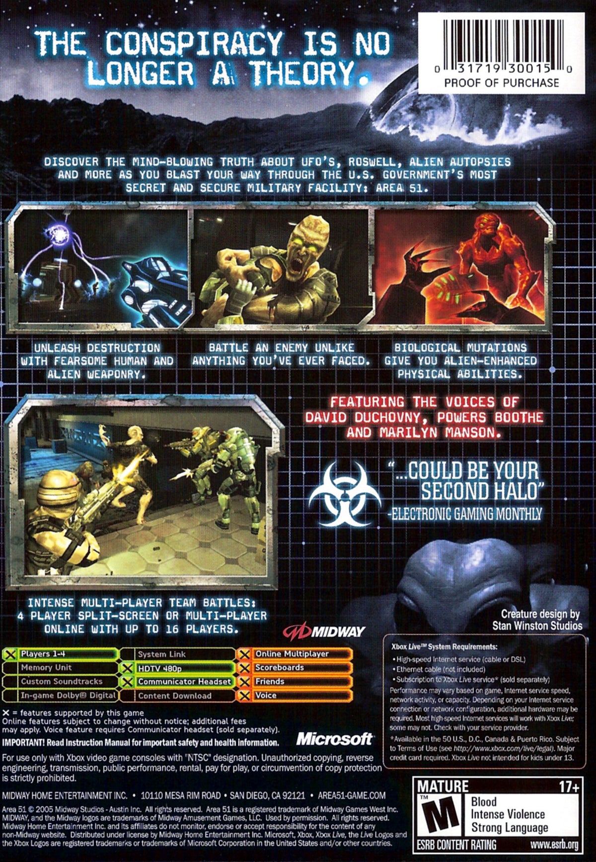 
Area-51 | Xbox | back cover 1 | Region: North America | Source: LaunchBox