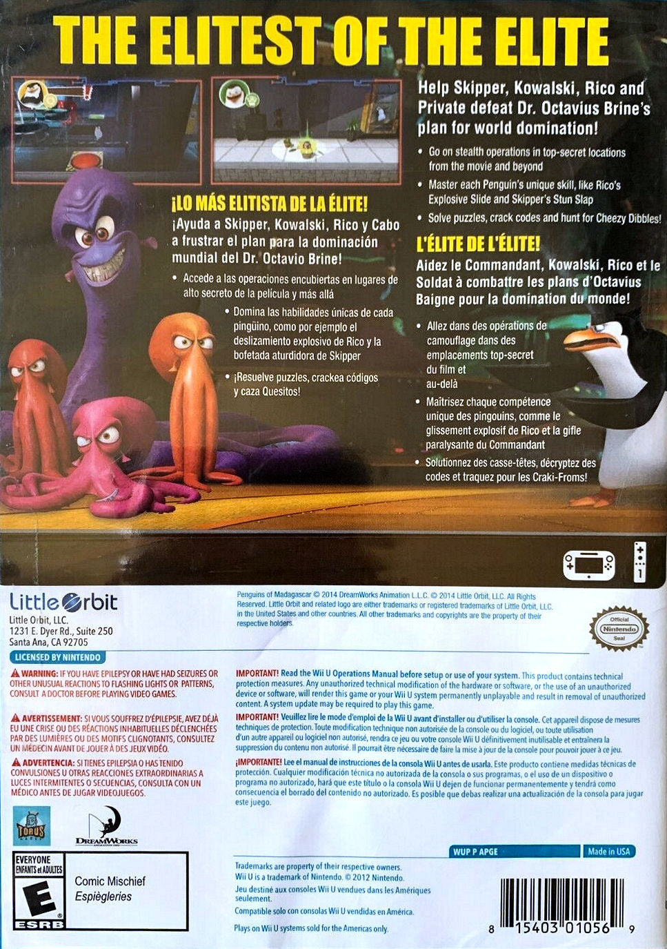 
Penguins of Madagascar | Wii | back cover 1
