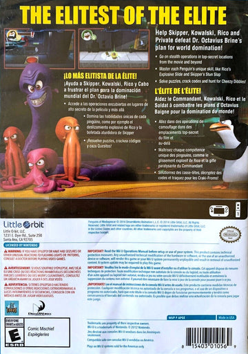 
Penguins of Madagascar | Wii | back cover 1