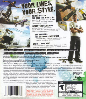 
skate. | PlayStation 3 | back cover 1