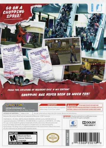 
Dead Rising: Chop Till You Drop | Wii | back cover 1