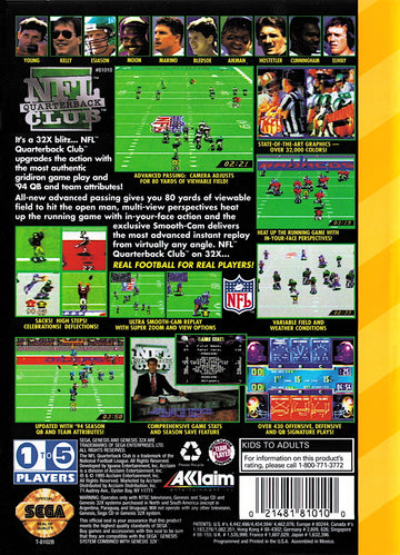 
NFL Quarterback Club | SEGA 32X | back cover 1