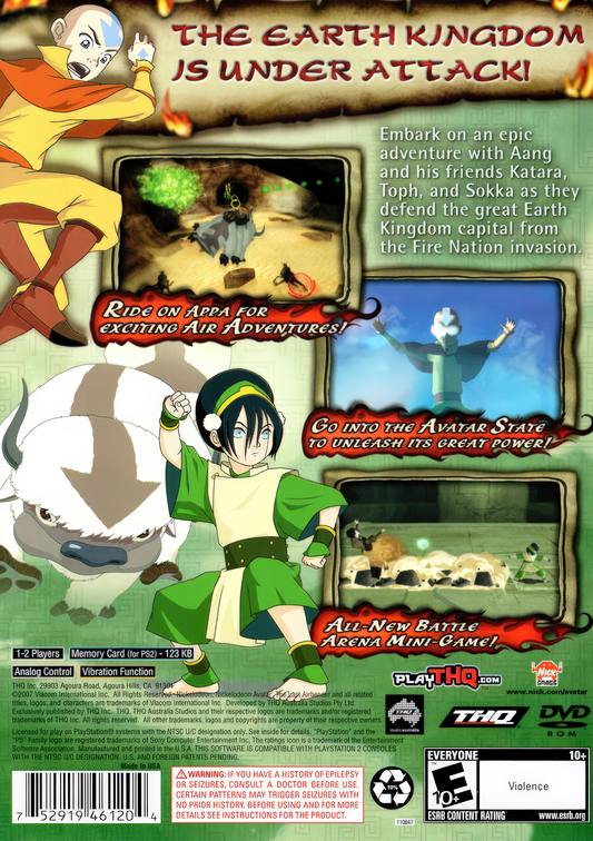 
Avatar: The Last Airbender - The Burning Earth | PlayStation 2 | back cover 1 | Region: North America | Source: LaunchBox