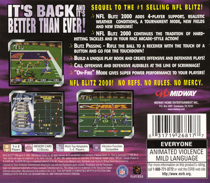 
NFL Blitz 2000 | PlayStation | back cover 1 | Region: North America | Source: LaunchBox