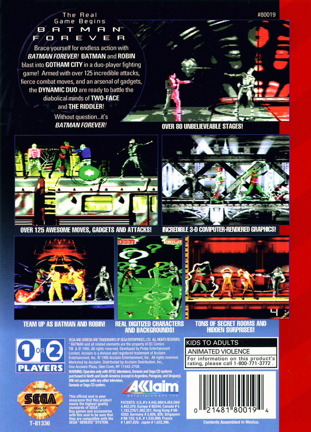 
Batman Forever | Genesis | back cover 1
