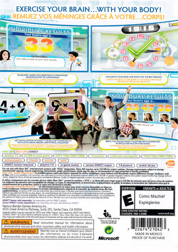 
Body and Brain Connection | Xbox 360 | back cover 1 | Region: North America | Source: LaunchBox