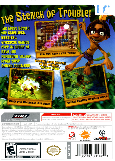 Tak and the Guardians of Gross | Wii | back cover 1