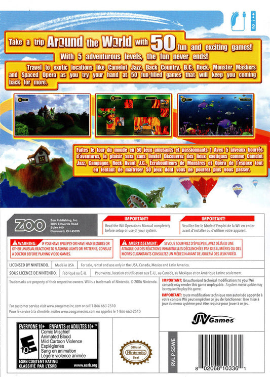 
Around the World in 50 Games | Wii | back cover 1 | Region: North America | Source: LaunchBox