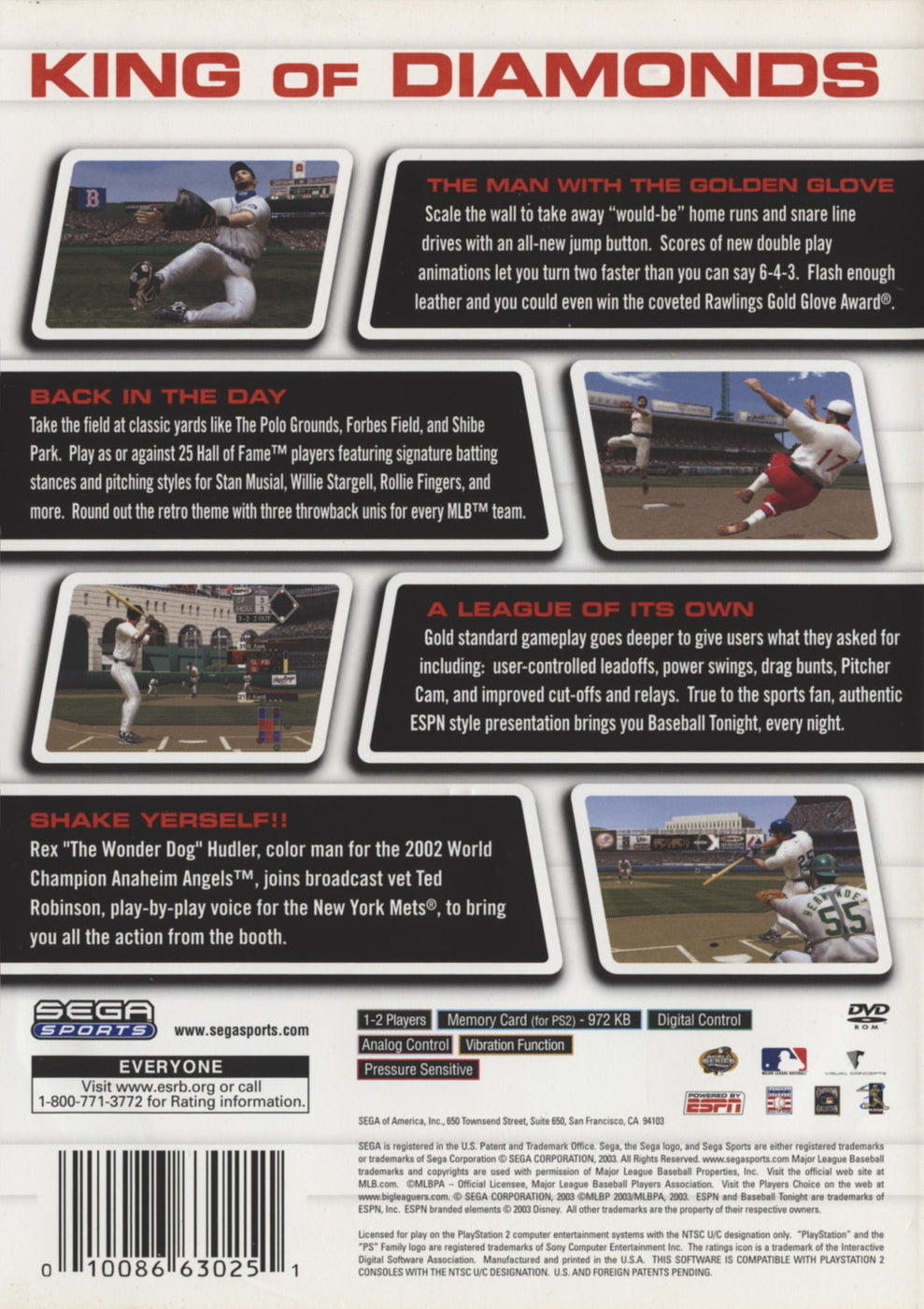 World Series Baseball 2K3 | PlayStation 2 | back cover 1 | Region: North America | Source: LaunchBox
