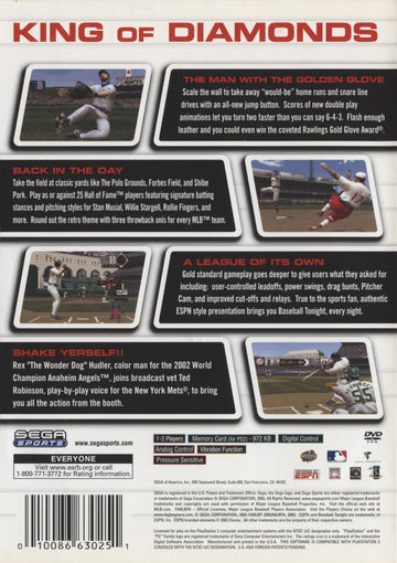 
World Series Baseball 2K3 | PlayStation 2 | back cover 1 | Region: North America | Source: LaunchBox