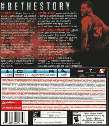 
NBA 2K16 | PlayStation 3 | back cover 1