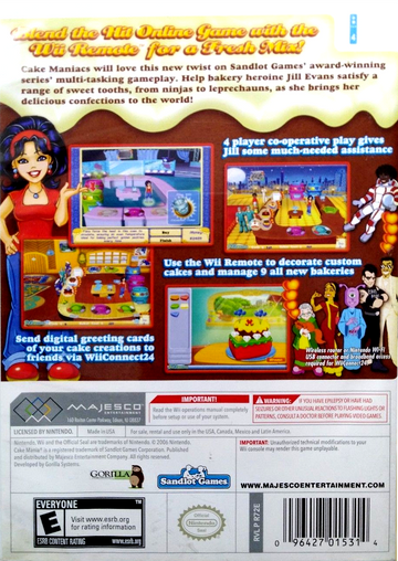 
Cake Mania In The Mix | Wii | back cover 1