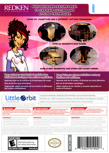 
Busy Scissors | Wii | back cover 1