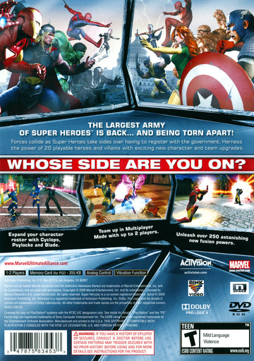 
Marvel Ultimate Alliance 2 | PlayStation 2 | back cover 1