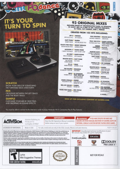 
DJ Hero | Wii | back cover 1