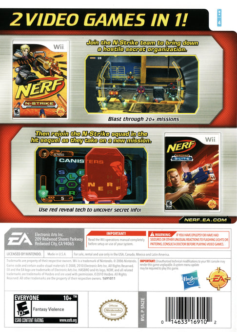 
Nerf N-Strike: Double Blast Bundle | Wii | back cover 1