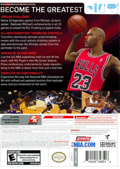 NBA 2K11 | Wii | back cover 1