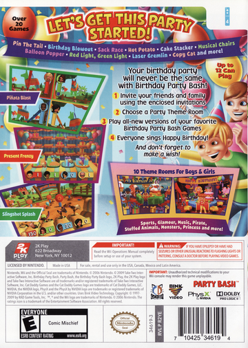 
Birthday Party Bash | Wii | back cover 1