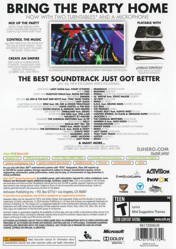 
DJ Hero 2 | Xbox 360 | back cover 1 | Region: North America | Source: LaunchBox
